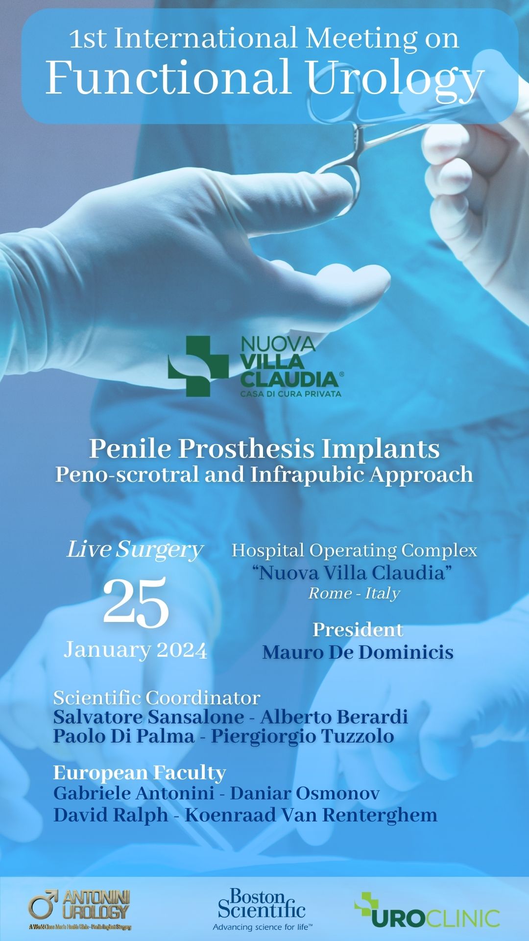 Rome, Jenuary 25th First International Meeting on Penile Prosthesis